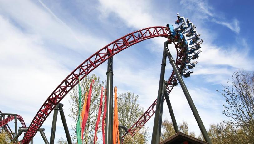 DrageKongen rollercoaster at amusement park Djurs Sommerland, Aarhus Region