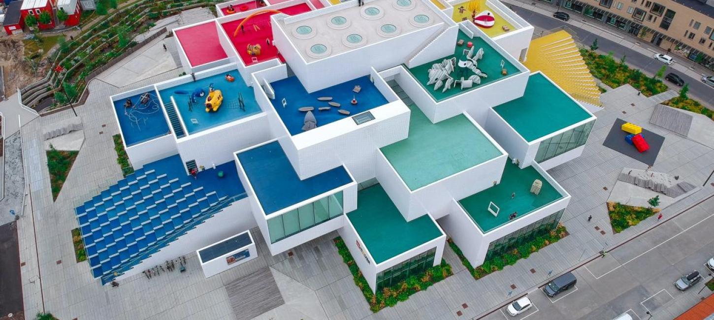 LEGO House à Billund, Danemark, vu d'en haut