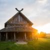 Trelleborg Vikingeborg ved Slagelse, Vestsjælland, Danmark