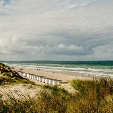 Løkken, bathing houses at the beach