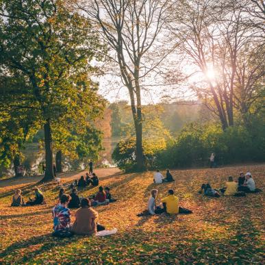 Un parc à Copenhague en automne