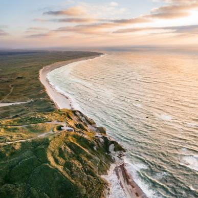 Utsikt over havet i Bulbjerg i Nordjylland