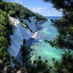 The white cliffs of Møn are located south of Copenhagen